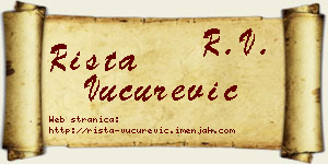 Rista Vučurević vizit kartica